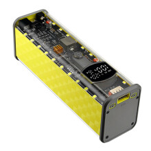 DIY 65W Draagbare Powerbank Case Voor 8pc Flat Top 18650-Geel