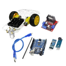 2WD Robot Intelligent Car Chassis With Speed Encoding Education