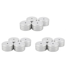 12Pcs 40X20mm Aluminum HIFI AMP Speaker Isolation Stand Turntable DAC Feet Pad (Silver)