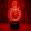 Clock Alarm 3D Lamp Seven Color Gradient Touch Led Night Light 5