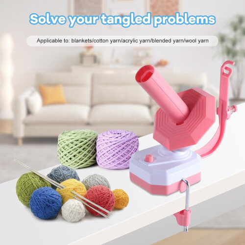 Electric Yarn Ball Winder with Stepless Speed and 2
