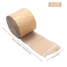 6 Rolls Gold Crepe Paper Streamers for Birthday Party Wedding Festival Party Decorations