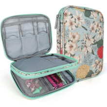 Knitting Needle Case with Zippered Cable Storage