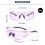 Klare PC-Brille, winddichte Schutzbrille-Weiße violette Stücke 5