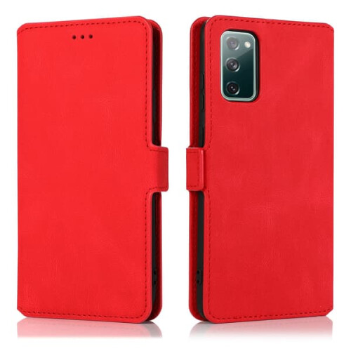 Wallet Case for Samsung Galaxy S23 FE Red Storage Durable