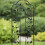 Gartenspalier, Blatt- und Vogelmotiv, schwarzer Stahl 7