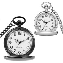 Classic Retro Pocket Watch with Chain Set of 2