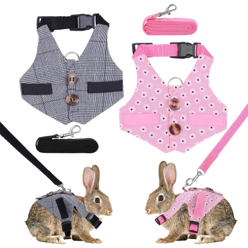 Rabbit Vest Harness and Leash Set Formal Suit Style
