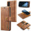 DG MING Samsung S24+ magnetic wallet case brown 1