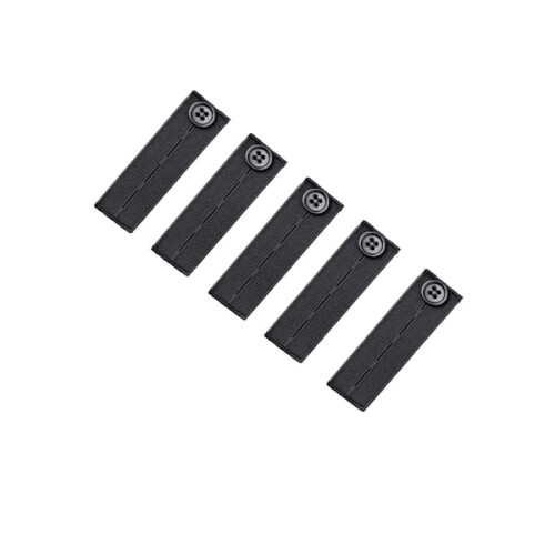 Extensor de cintura elástico preto 83mm - Pacote com 5