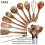 Wooden Kitchen Utensil Set with Holder 1 Pack 1