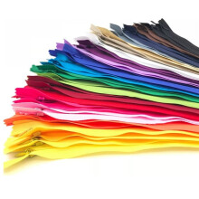 Unsichtbare, mehrfarbige Nylon-Spiralreißverschlüsse, 25 cm, 50 Stück