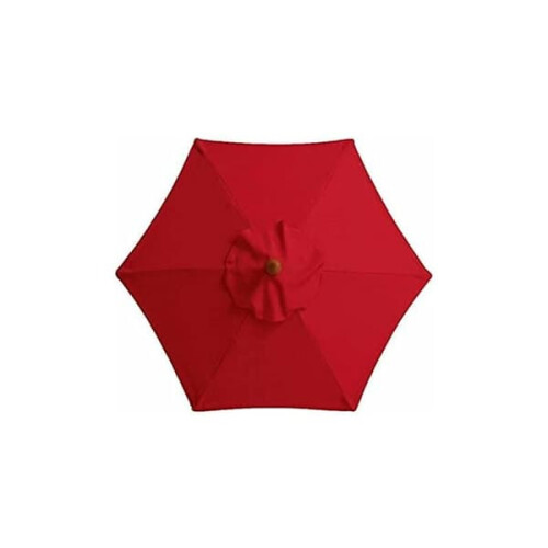 Roter Gartenschirm mit 6 Streben