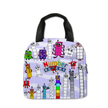 (1) Bags Numberblocks Lunch Ice Bag Thermal Insulated Cooler Students Kids Picnic