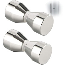 Shower Door Handles Silver Aluminum Alloy 2 pcs
