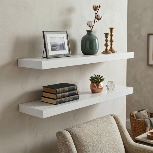Wandplank met metalen beugel 2