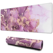 Pink Waterproof Gaming Mouse Pad 31.5x11.8 Inch Rose Gold
