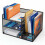 Bureau-organizer, metalen gaas, 5 vakken, documentsleuf 2