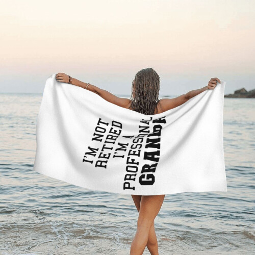 Toalha de praia profissional Grandpa em microfibra, 76 x 152 cm (30 x 60 polegadas). 2