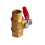 Mini messingkuglehane 1/4 NPT han- og hungevind guld 2