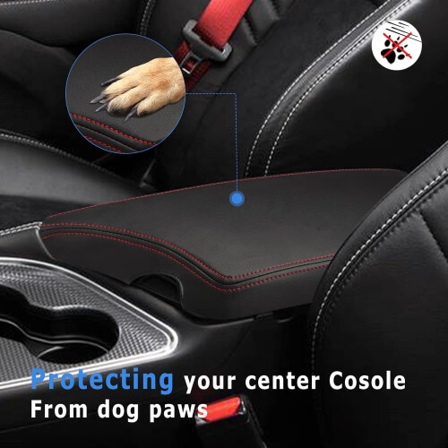 Rivestimento in similpelle per il bracciolo della console centrale della Dodge Challenger 2