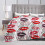 Microfiber Flannel Blanket 60x50 Inches Red Pink Black Lips 6