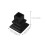 Black Iron Post Mounting Bracket for Handrails and Railings 2