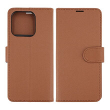 Xiaomi Redmi 12C wallet case with stand brown