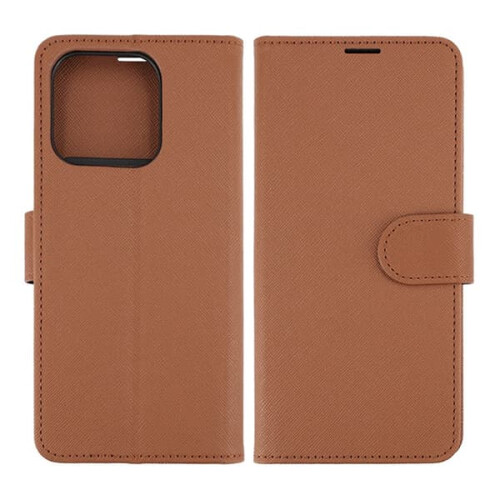 Xiaomi Redmi 12C wallet case with stand brown