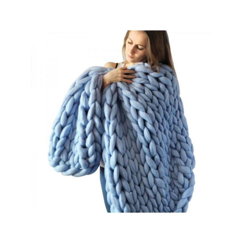 Feiona acrylic knitted blanket multicolor thick 150x200cm 2