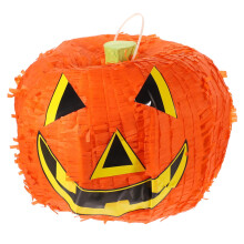 Orange Paper Pumpkin Piñata Toy Foldable 1 piece
