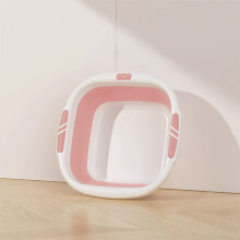 Collapsible Wash Basin Pink Non-Slip Lightweight Foldable