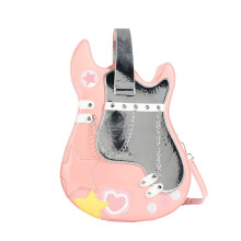 Mini sac à dos en forme de guitare, en cuir verni, pour femme, 43 x 28 x 8 cm