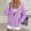 Moletom feminino raglan liso com zíper e bolsos. 2
