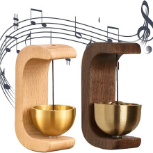 Wooden Doorbell Chime Beech Wood Brass Magnetic