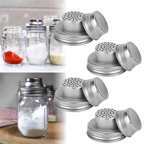 Mason Jar Shaker Deckel Edelstahl mit Silikondichtung4