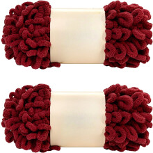Polyester chenille pluizig garen 200 g 2 stuks