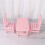Ensemble de 3 chaises de bureau roses OUNONA 1