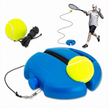 Remorque d'entraînement de tennis avec balles et corde, outil d'entraînement, base sportive pour femmes, hommes et enfants, bleu