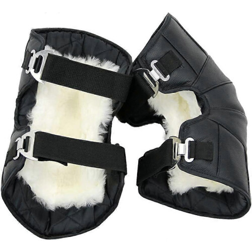 Motorcycle Knee Warmers Windproof Pad Sleeve Protector Winter Riding 1set black