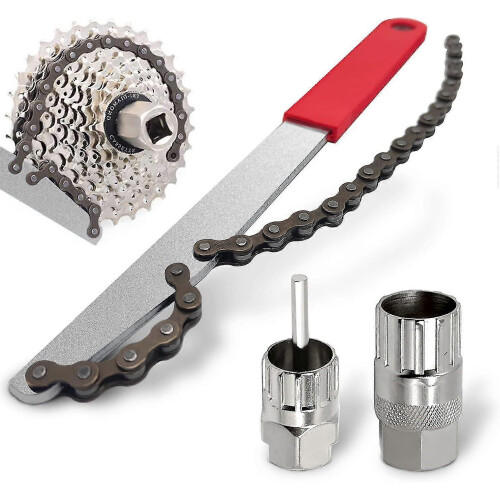 Bicycle Chain Whip And Cassette Lock Ring Tool - 3-piece Set