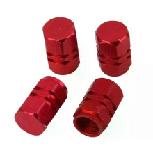 4x Universal Car Aluminum Tire Valve Stem Caps 16mm 0.47in