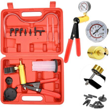 Vacuum Pistol Pump Brake Fluid Discharge Test Kit Aluminum Pressure Vacuum Gauge