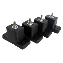 Lot de 4 supports isolants anti-vibrations en caoutchouc noir pour climatiseur