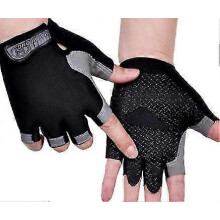 Halkfria stötdämpande andningsbara cykelhandskar med halv finger för män