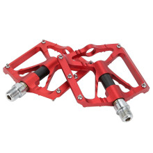 2pcs NonSlip Aluminum Alloy Lightweight Mountain Bike Flat Pedals Red