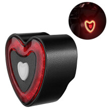 WEST BIKING YP0701481 Smart sykkel baklykt hjerteformet bremsesensor varsellampe