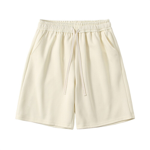 Pantaloni scurți de vară pentru bărbați, mărime mare, bej, uni