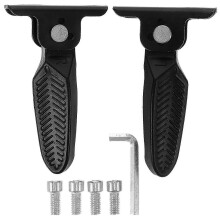 Universal Black Aluminum Electric Scooter Footpeg Folding Pedals 1 Pair 0827