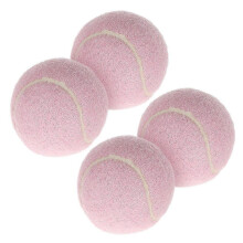 Lot de 4 balles de tennis en caoutchouc pour l'entraînement et le jeu des filles